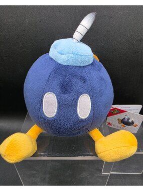 Super Mario Bob-Omb Plush With Keywind Design Official Nintendo Merchandise